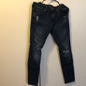 H&M/HM DARK INDIGO SUPER SKINNY JEANS